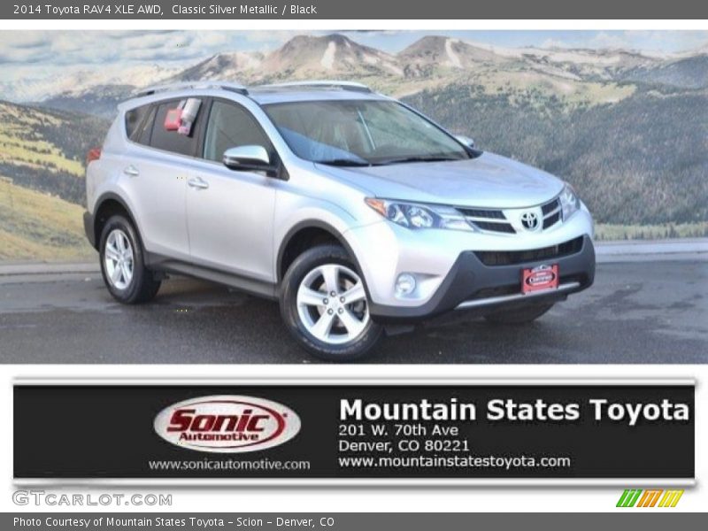 Classic Silver Metallic / Black 2014 Toyota RAV4 XLE AWD