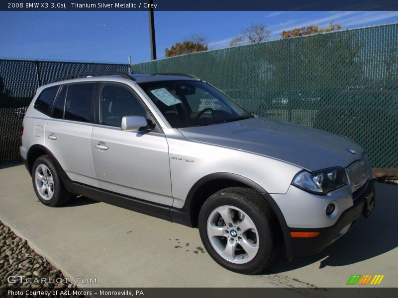 Titanium Silver Metallic / Grey 2008 BMW X3 3.0si