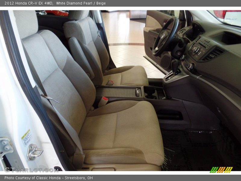 White Diamond Pearl / Beige 2012 Honda CR-V EX 4WD