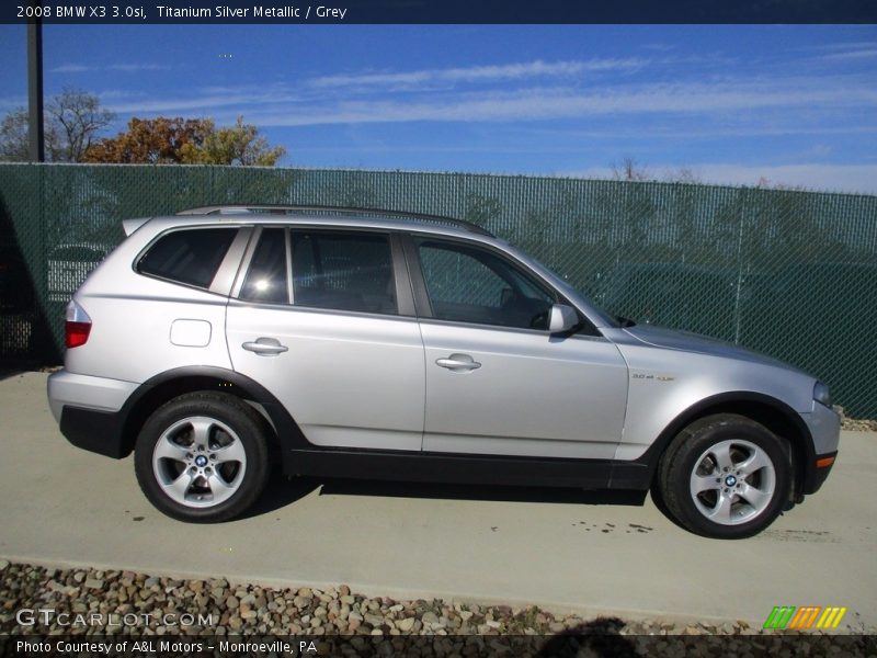 Titanium Silver Metallic / Grey 2008 BMW X3 3.0si