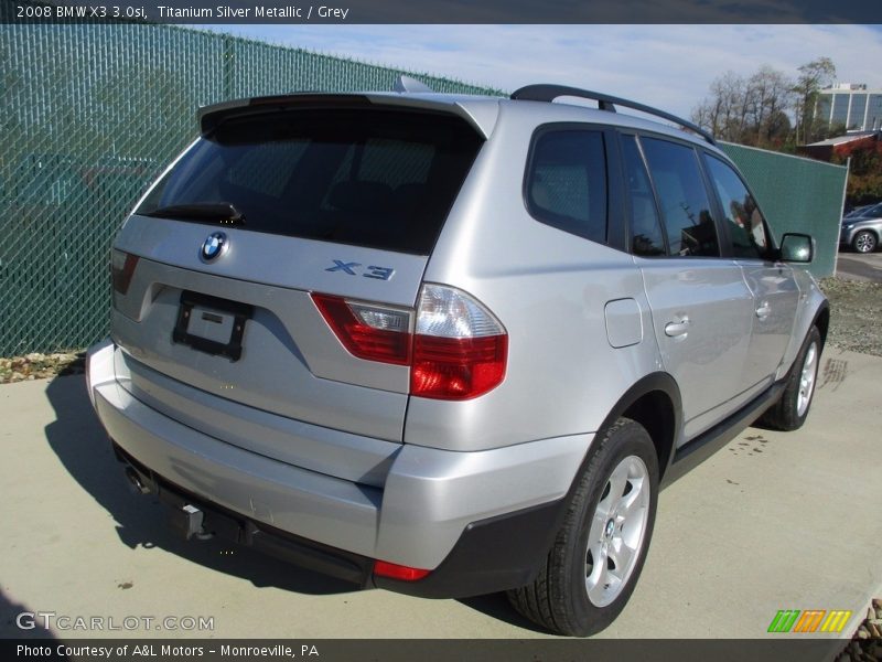 Titanium Silver Metallic / Grey 2008 BMW X3 3.0si