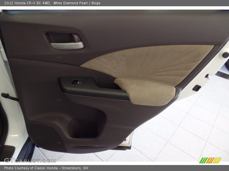 White Diamond Pearl / Beige 2012 Honda CR-V EX 4WD