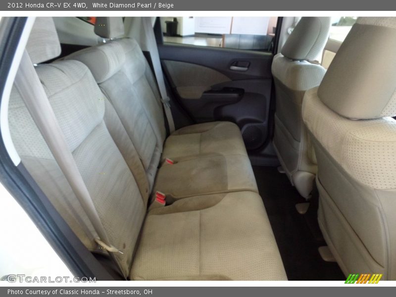 White Diamond Pearl / Beige 2012 Honda CR-V EX 4WD