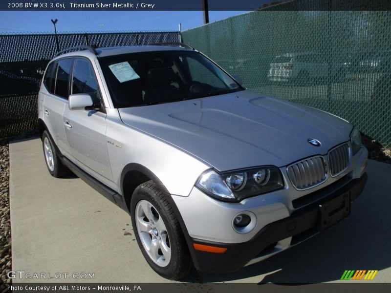 Titanium Silver Metallic / Grey 2008 BMW X3 3.0si