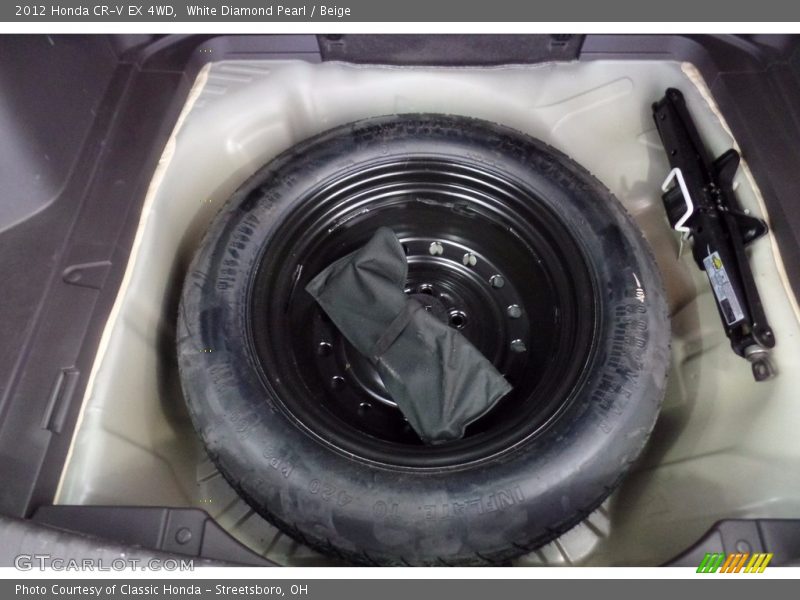 White Diamond Pearl / Beige 2012 Honda CR-V EX 4WD