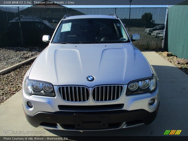 Titanium Silver Metallic / Grey 2008 BMW X3 3.0si
