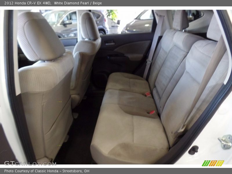 White Diamond Pearl / Beige 2012 Honda CR-V EX 4WD