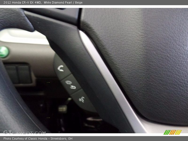 White Diamond Pearl / Beige 2012 Honda CR-V EX 4WD