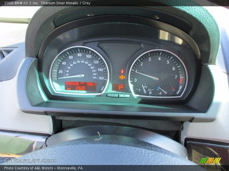 Titanium Silver Metallic / Grey 2008 BMW X3 3.0si