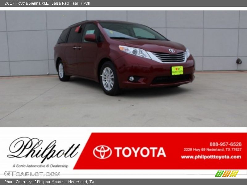 Salsa Red Pearl / Ash 2017 Toyota Sienna XLE