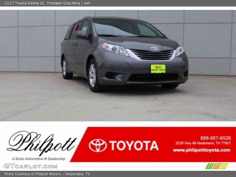 Predawn Gray Mica / Ash 2017 Toyota Sienna LE