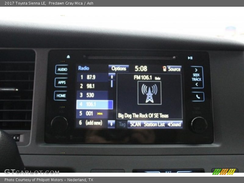 Predawn Gray Mica / Ash 2017 Toyota Sienna LE