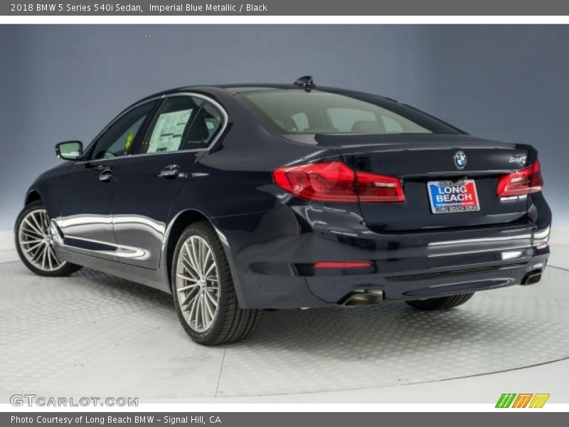 Imperial Blue Metallic / Black 2018 BMW 5 Series 540i Sedan