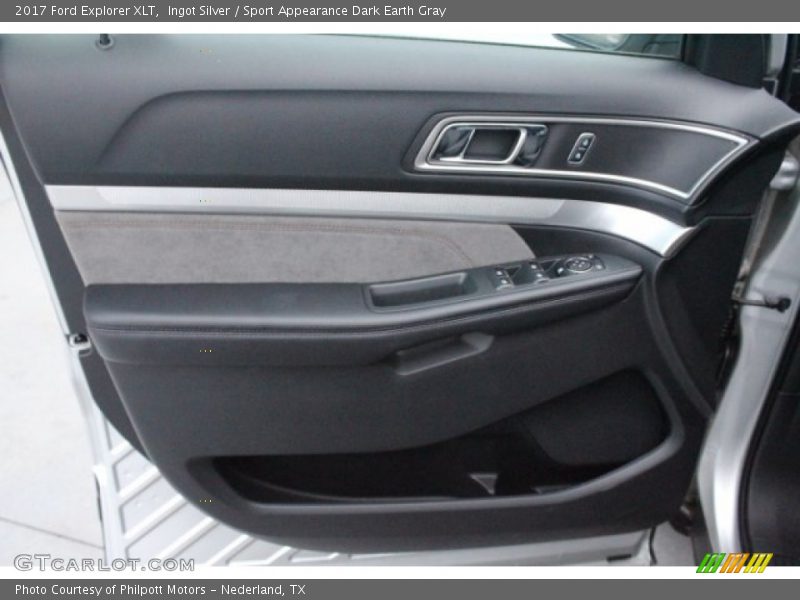 Ingot Silver / Sport Appearance Dark Earth Gray 2017 Ford Explorer XLT