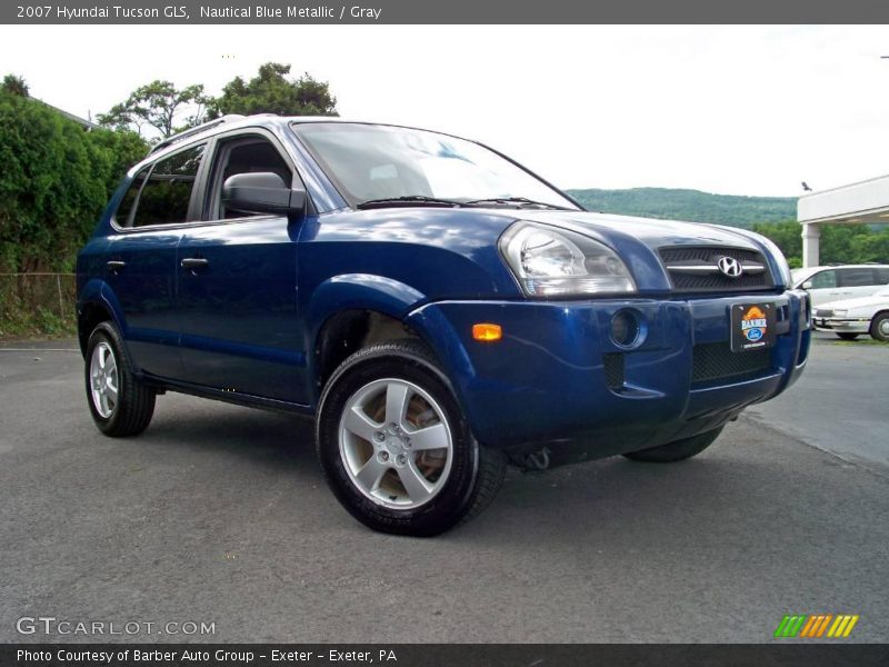 Nautical Blue Metallic / Gray 2007 Hyundai Tucson GLS