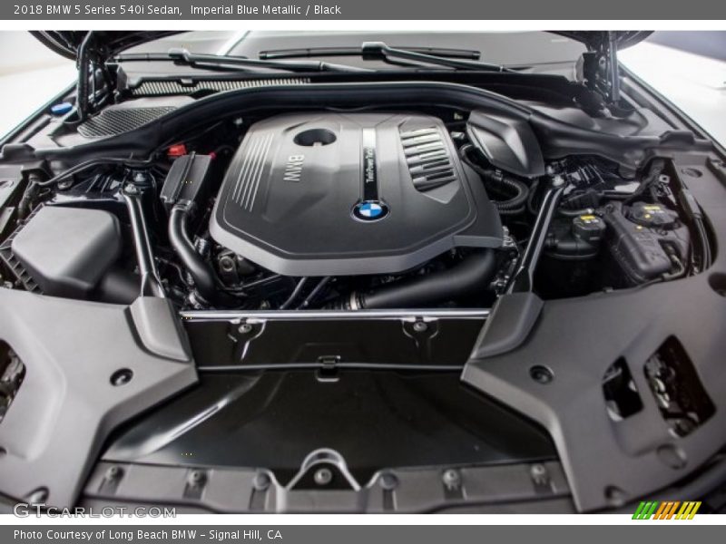 Imperial Blue Metallic / Black 2018 BMW 5 Series 540i Sedan
