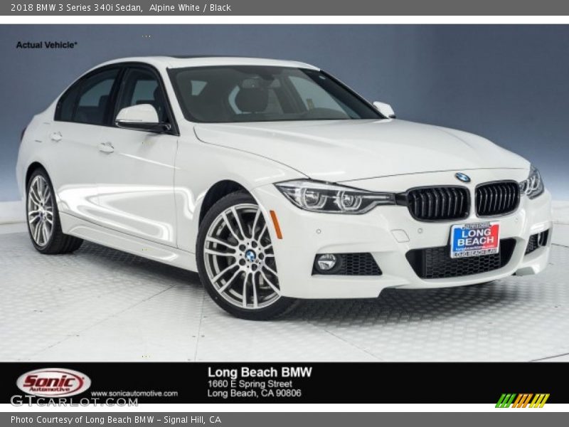 Alpine White / Black 2018 BMW 3 Series 340i Sedan