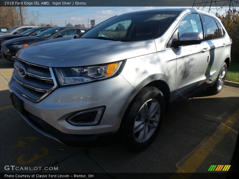 Ingot Silver / Ebony 2018 Ford Edge SEL AWD