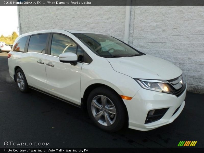 White Diamond Pearl / Mocha 2018 Honda Odyssey EX-L