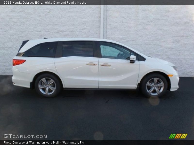 White Diamond Pearl / Mocha 2018 Honda Odyssey EX-L