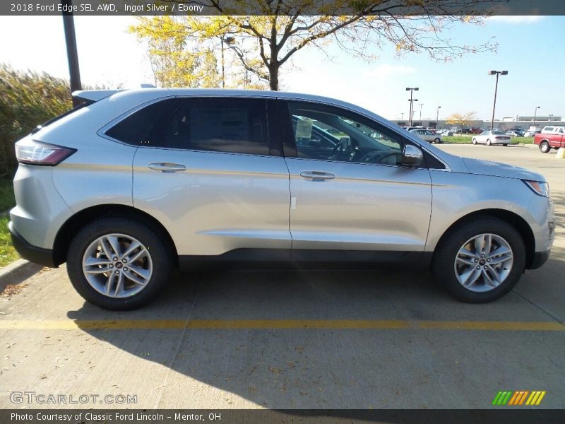 Ingot Silver / Ebony 2018 Ford Edge SEL AWD