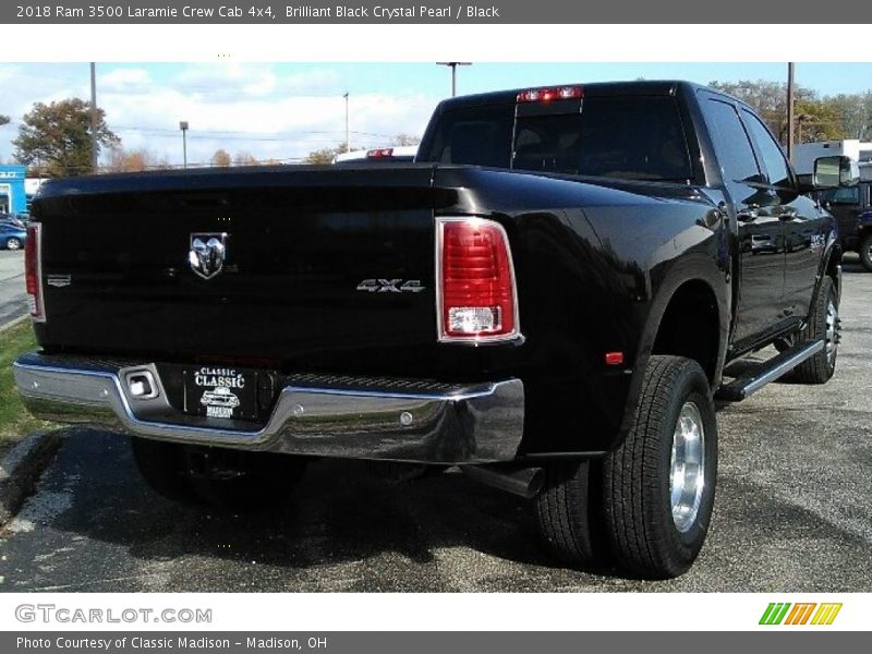 Brilliant Black Crystal Pearl / Black 2018 Ram 3500 Laramie Crew Cab 4x4