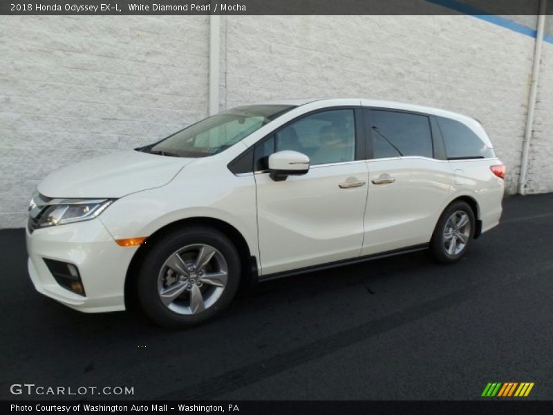 White Diamond Pearl / Mocha 2018 Honda Odyssey EX-L