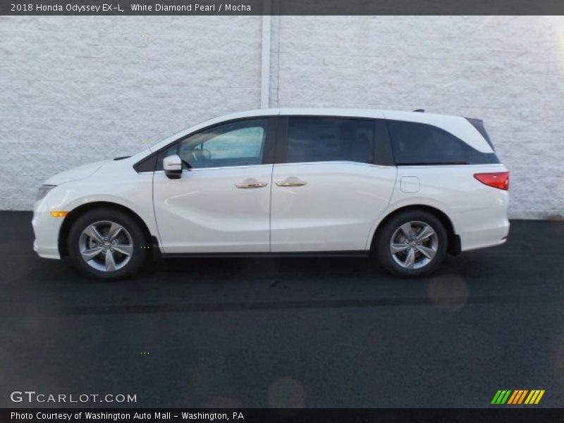 White Diamond Pearl / Mocha 2018 Honda Odyssey EX-L