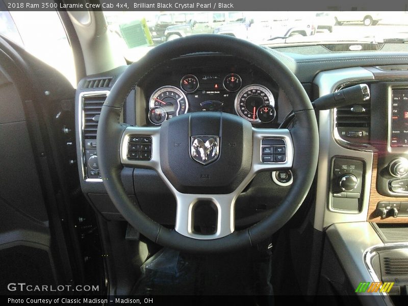 Brilliant Black Crystal Pearl / Black 2018 Ram 3500 Laramie Crew Cab 4x4