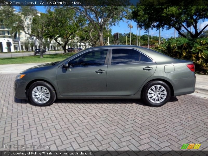 Cypress Green Pearl / Ivory 2012 Toyota Camry L