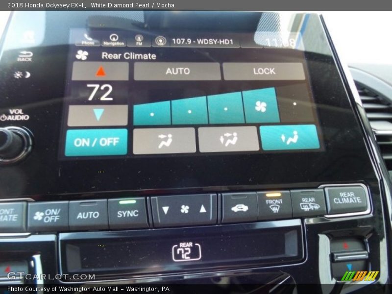White Diamond Pearl / Mocha 2018 Honda Odyssey EX-L