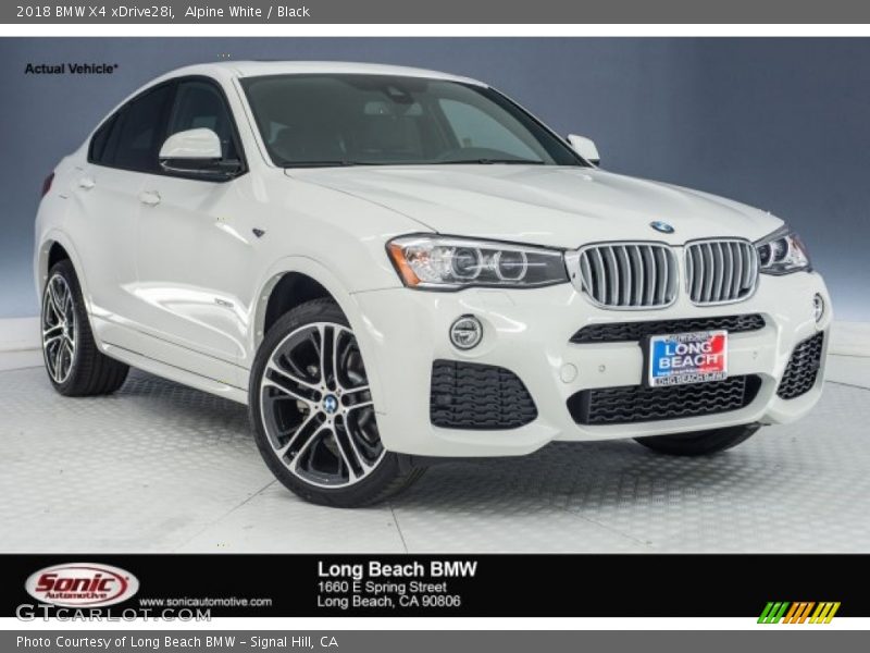Alpine White / Black 2018 BMW X4 xDrive28i