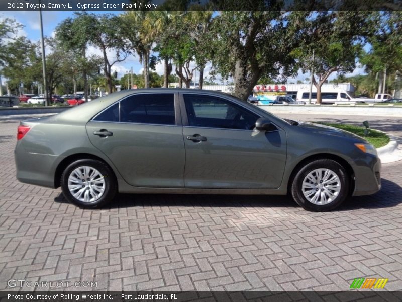 Cypress Green Pearl / Ivory 2012 Toyota Camry L
