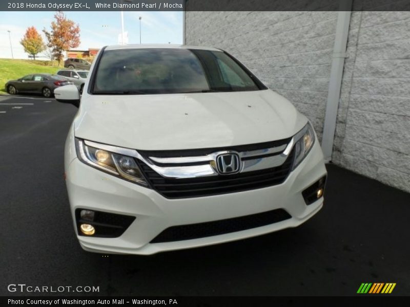White Diamond Pearl / Mocha 2018 Honda Odyssey EX-L