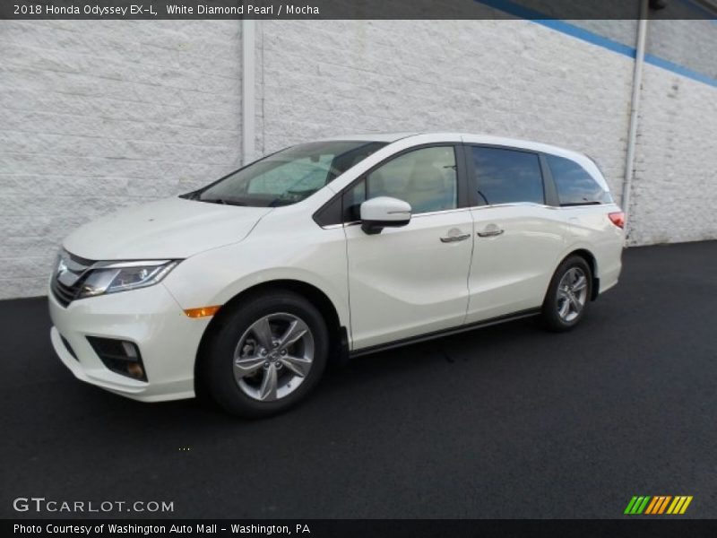 White Diamond Pearl / Mocha 2018 Honda Odyssey EX-L