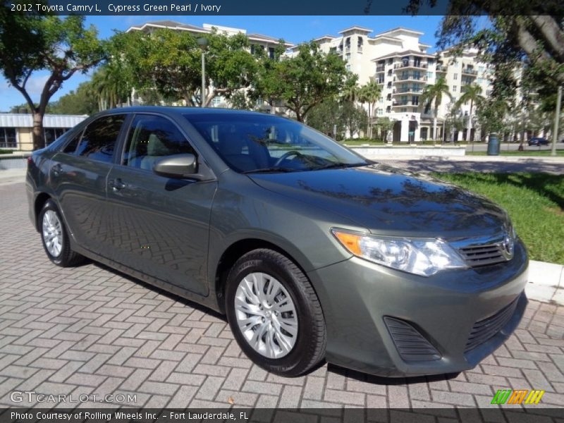 Cypress Green Pearl / Ivory 2012 Toyota Camry L