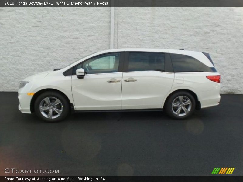 White Diamond Pearl / Mocha 2018 Honda Odyssey EX-L