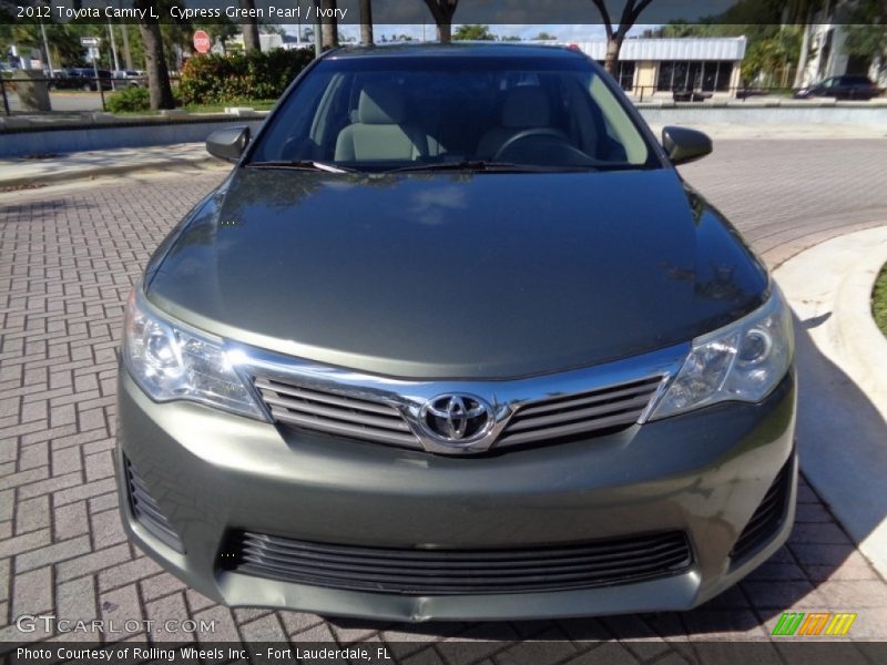Cypress Green Pearl / Ivory 2012 Toyota Camry L