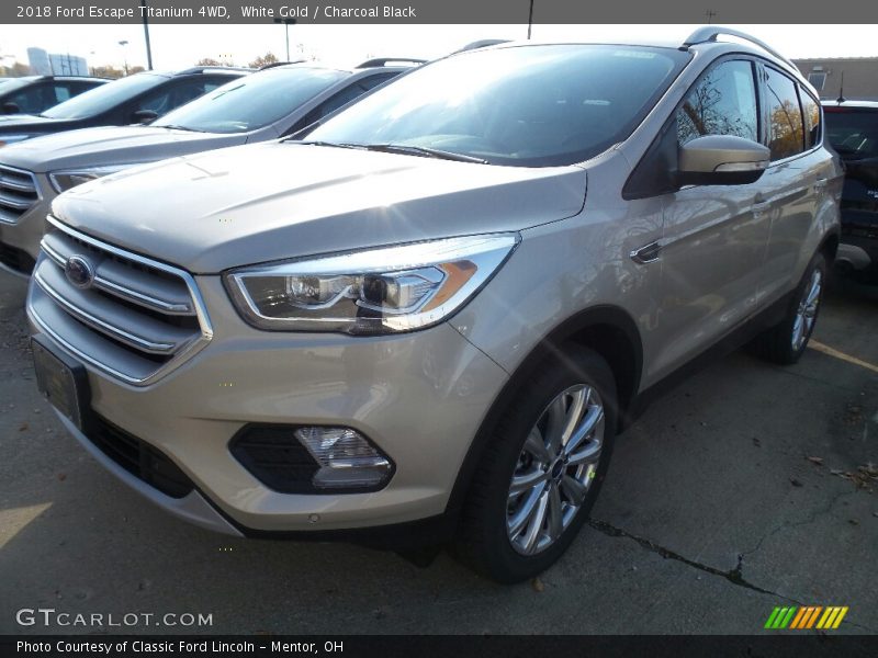White Gold / Charcoal Black 2018 Ford Escape Titanium 4WD