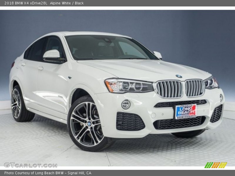 Alpine White / Black 2018 BMW X4 xDrive28i