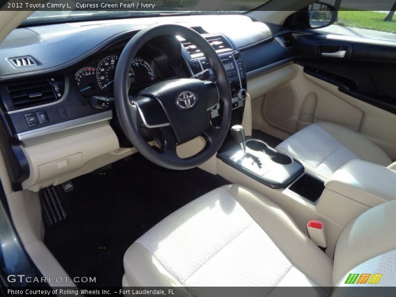 Cypress Green Pearl / Ivory 2012 Toyota Camry L