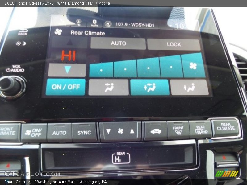 White Diamond Pearl / Mocha 2018 Honda Odyssey EX-L