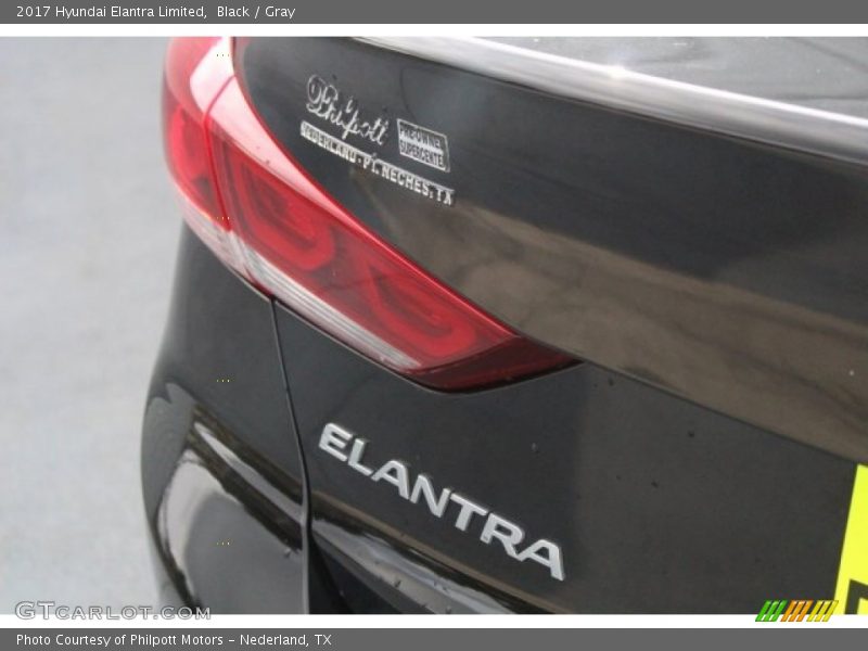 Black / Gray 2017 Hyundai Elantra Limited