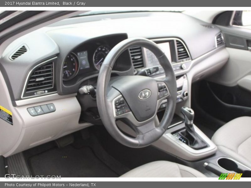 Black / Gray 2017 Hyundai Elantra Limited
