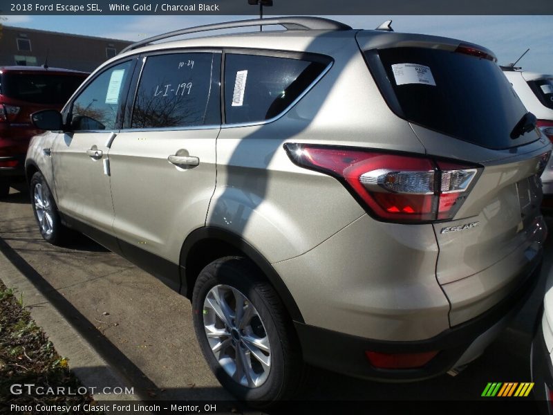 White Gold / Charcoal Black 2018 Ford Escape SEL