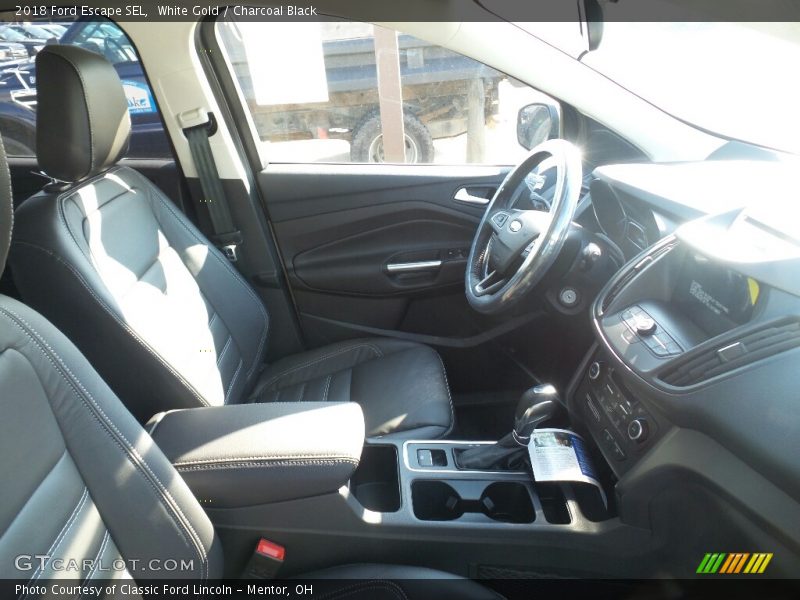 White Gold / Charcoal Black 2018 Ford Escape SEL