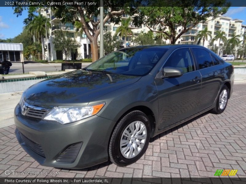 Cypress Green Pearl / Ivory 2012 Toyota Camry L