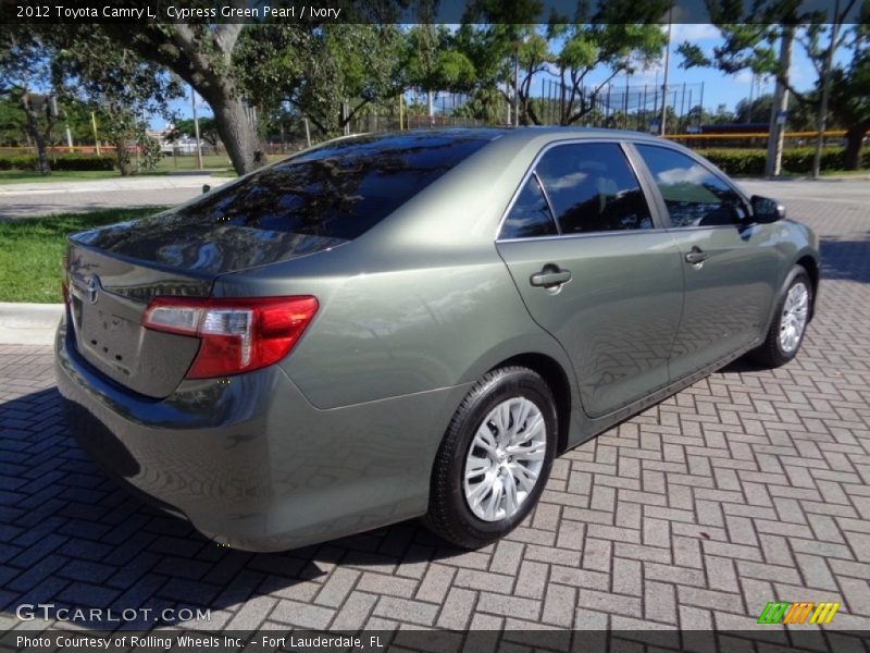 Cypress Green Pearl / Ivory 2012 Toyota Camry L