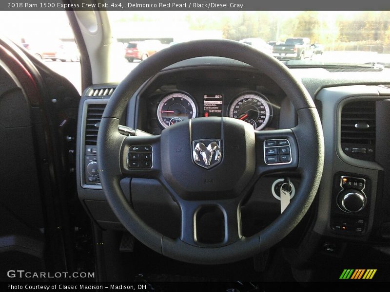 Delmonico Red Pearl / Black/Diesel Gray 2018 Ram 1500 Express Crew Cab 4x4