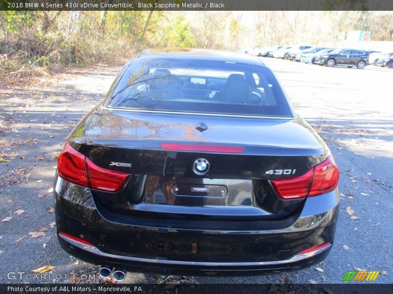 Black Sapphire Metallic / Black 2018 BMW 4 Series 430i xDrive Convertible